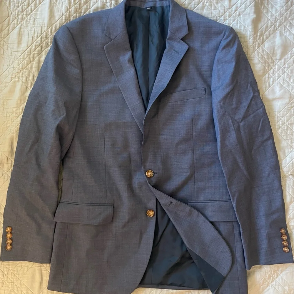 J. CREW Slim-fit Thompson worsted wool suit jacket in Blue Size 40 R $398 G1730 - Picture 2 of 8
